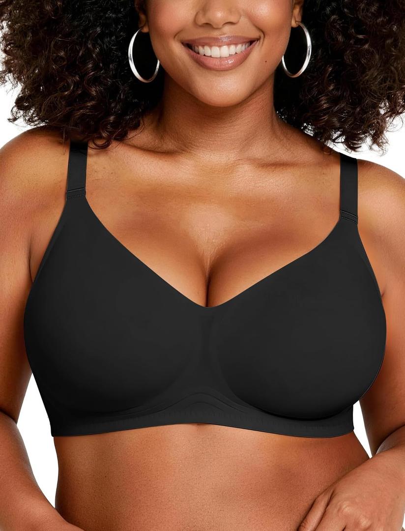 OEAK 2026 Wireless Jelly Bra for Women Push Up Bralette Seamless Full Coverage Comfortable Convertible Everyday Tshirt Bras, 36C