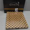 Cutting Boards for Kitchen, Checkered Cutting Board Upgraded, Acacia Wood Chopping Board with Juice Grooves & Handles, Large Butcher Block Serving Tray 13 3/8in x 15 1/2 in.