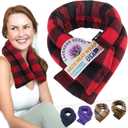 SunnyBay Microwave Heating Pad, Microwavable Heated Neck and Shoulder Wrap, Soothing Weighted Moist Heat or Ice Pack with Flaxseed and Lavender, 26x5 Inches, 2.5 lbs, Buffalo
