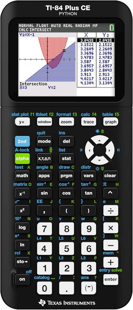 Texas Instruments TI-84 Plus CE Color Graphing Calculator, Black