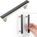 BEROSSA Black and Nickel Cabinet Pulls Matte Black and Brushed Nickel Kitchen Cabinet Handles, 5 Pack 3-3/ 4 Inch, 2281 Two Tone Hardware for Cabinets Drawers Bedroom Dresser Cupboard Bathroom Vanity