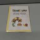 3 x CRTURUNIQ Funny Mushroom Thank You Card  Cute Thank You Very Mush Pun Design, 5x7 Inch Folded Cottagecore Greeting Note Card for Teacher, Baby Shower or Friend, Thick Cardstock with Envelope