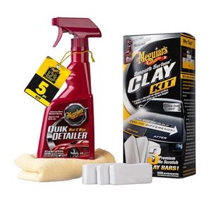 Meguiar's G191700 Smooth Surface Clay Kit, Safe and Easy Car Claying for Smooth as Glass Finish