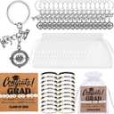 Tondiamo 96 Pcs Class of 2026 Graduation Gifts Bulk Include Compass Keychain Bracelets Organza Bags and Congratulations Cards