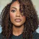 4/27 Kinky Curly 3 In 1 Half Wig 100% Human Hair 200 Density Wear Go Glueless Wigs Human Hair Afro Kinky Curly Headband Wig with Drawstring Seamless Clip Ins Flip Over Invisible Hairline 18 Inch