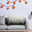 Halloween Pillow Covers 12x20 Set of 2,Halloween Bats Decorative Throw Pillow Covers Outdoor Cushion Cases for Farmhouse Home Sofa Couch Decorative
