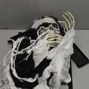 LETIME 5 FT Witch Animatronic Halloween Decorations with Sound Activation and Glowing Red Eyes Life Size Scary Standing Witch Halloween Decorations Outdoor Animatronics