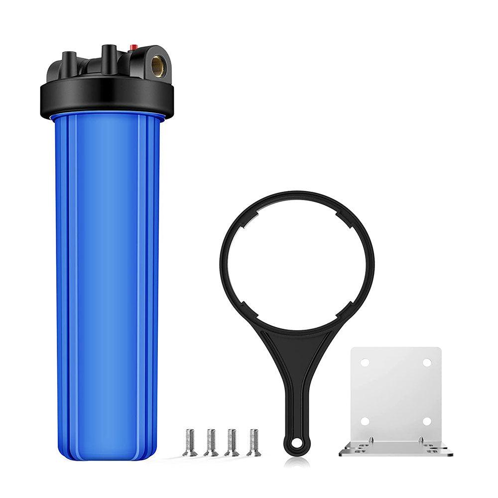 SimPure DB20P Big Blue 20 Inch Whole House Water Filter Housing for 4.5 x 20 Inch Universal Size Filter
