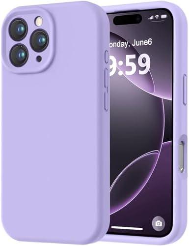 LOVE 3000 Designed for iPhone 16 Pro Max Case, Premium Silicone with [Soft Anti-Scratch Microfiber Lining] Shockproof Protective Phone Case for Men Women Girls 6.9", Light Purple