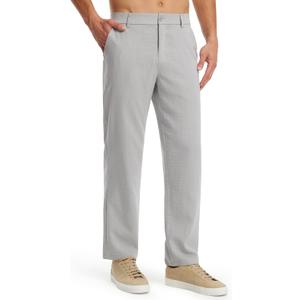Libin Men's Imitation Linen Pants Casual Pants Lightweight Pants Summer Beach Lounge Pants (Gray)