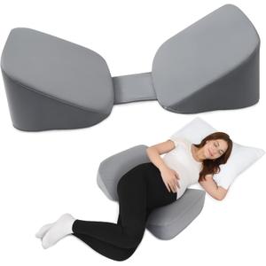 30Adjustable Pregnancy Pillow Portable Travel Maternity Pillow Wedge with Washable Cover, Relief Back, Belly & Hip Pressure, Ideal for Side Sleeping Pregnant Women