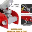 Jack Boss Floor Jack 2.5 Ton (5500 LBs) Hydraulic Low Profile Trolley Car Jack with Portable Storage Case, Lifting Range 3.5" to 14", Fit Use for Automotive Sedans, Red