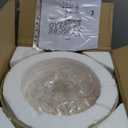 WUZUPS Crystal Drum Chandelier Flushmount Ceiling Light Modern Lighting Fixture for Entry Hallway Kitchen Bathroom Bedroom, H 16.3'' x W 13'', E12 Base, Gold