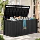 YITAHOME XXL 230 Gallon Large Outdoor Storage Deck Box for Patio Furniture | Outdoor Cushions, Garden Tools and Sports/ Pools Equipment, Weather Resistant Resin, Lockable (Black)