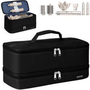 Double Layer Storage Case For Shark Flexstyle, Travel Carrying Case For Shark 430/440 Flexstyle, Organizer Bag For Shark Flexstyle/Dyson Airwrap Styler Attachments (Black)