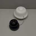 Bagood 8" Schoolhouse Light Fixtures Ceiling Black Schoolhouse Lights Fixture Mid Century Light Fixtures Milk Glass Lights Fixture Semi Flush Mount Ceiling for Bathroom Kitchen (Bulb Incl.)