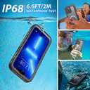 SPORTLINK for iPhone 13 Pro Case Waterproof - Buit in Screen Protector [Compatible with MagSafe][IP68 Underwater][6.6FT Military Dropproof][Dustproof] Full Body Shockproof Case 6.1" Black
