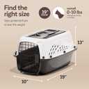 Petmate Dog Crates for Small Dogs & Cat Carriers, Two-Door Plastic Pet Kennel, Top & Front Loading, Made in USA, 19", White
