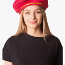 Red Velvet Renaissance Adjustable Hat for Womens Adult Teens Mens Halloween Costume Cosplay Outfit