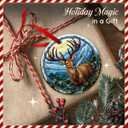 2 x Deer Christmas Ornament 2025 - Rustic Hunting Decor, Buck Hunter Reindeer Decoration  Woodland Holiday Tree Ornament, Hunt Lover Gift, Ideas for Man, Hunters