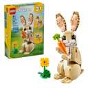 LEGO Creator 3 in 1 Cute Bunny Toy - Building Toy Set with 3 Build Options, Bunny, Seal, or Llama - Animal Figures for Kids, Girls and Boys, Ages 8+ - Gift Idea for Birthdays - 31162