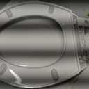 Round Toilet Seat, Quiet Slow Close, White Plastic, Comfortable Design