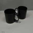 30oz Super Large Ceramic Coffee Mugs Large Handles Set of 2 (black)