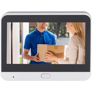 1080P Door Peephole Camera 4.3 inch Smart Visual Intercom Doorbell with Two Way Call, PIR Body Detection, 5000mah Rechargeable Battery Cloud SD