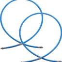 HARFINGTON 2Pcs Grease Gun Hose 47.6" 10000 PSI Spring Flex High Pressure Quick Release Grease Replacement with Coupler 1/8" NPT Threads for Grease Gun, Blue