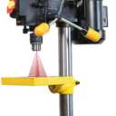 Woodskil 8 Inch Drill Press, 2.3 Amp 5-Speed Bench Drill Press with Laser Guide and Cast Iron Worktable, Bench Top Drilling Machine