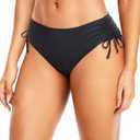 Daci Women Mid Waist Bikini Bottoms - Full Coverage Swim Bathing Suit Bottom Side Tied Swimsuit Bottoms M