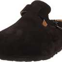 Birkenstock Unisex Boston Soft Footbed, Black Suede, 38 N EU