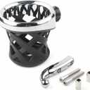 Motorcycle Cup Holder Drink Handlebar Cup Holder for Harley Dyna Sportster XL 883 1200 Softail Fat Boy Touring Road King Electra Street Tour Glide (Silver)