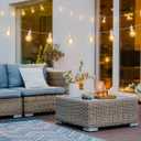Brightown 29 Feet LED Outdoor String Lights with Shatterproof G40 Edison Bulbs, Connectable and Weatherproof Strand, Commercial Grade Patio Lights for Backyard Garden Patio Decorative, White