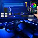 Acrylic Interior Car LED Strip Light with Wireless APP, RGB 18 in 1 with 175 inches 593 LEDs Fiber Optic Ambient Lighting Kits, 16 Million Colors Sound Active Function Car Neon Lights