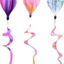 3 Pack Rainbow Hot Air Balloon Wind Spinner Garden Pinwheels Whirligigs Wind Spinner Decorations Outdoor Hanging Decor Lawn Yard Windsock Ornaments