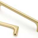 Asidrama 10 Pack 5 Inch(128mm) Brushed Gold Cabinet Pulls Cabinet Handles, Cabinet Pulls Kitchen Cabinet Hardware for Cupboard Drawer Pulls (5" Hole Center)