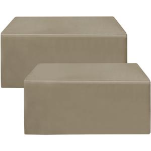 HolidayIdeas Fitted Table Covers for 6 Foot Tables - 72 x 30 Inch - 2 Pack Rectangle Taupe Table Clothes Polyester Fabric Table Cover for Folding Table, Parties, Holiday Dinner, Wedding, Trade Show