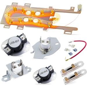 Dryer Heating Element Replace For Maytag Bravos by Canamax 400 2000 3000 5000 9000 Series MEDE500VW1 MEDE300VW1 MEDB850WQ0 MEDB400VQ0 MED3500FW0 MEDB800VQ0 MED7000XG0 MEDB725BW0 MEDB200VQ0 Thermostat