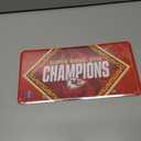 Rico Industries NFL Football Kansas City Chiefs Metal Auto Tag 6" x 12" - Great for Truck/Car/SUV (Red)