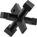 Feekoon 6 Sided Plumbing Cleanout Plug Wrench, Easy to Install and Remove Threaded Drum Trap Tools For Both Slotted or Square Countersunk Cleanout Plugs Drum Traps Heavy Duty Iron (Black)