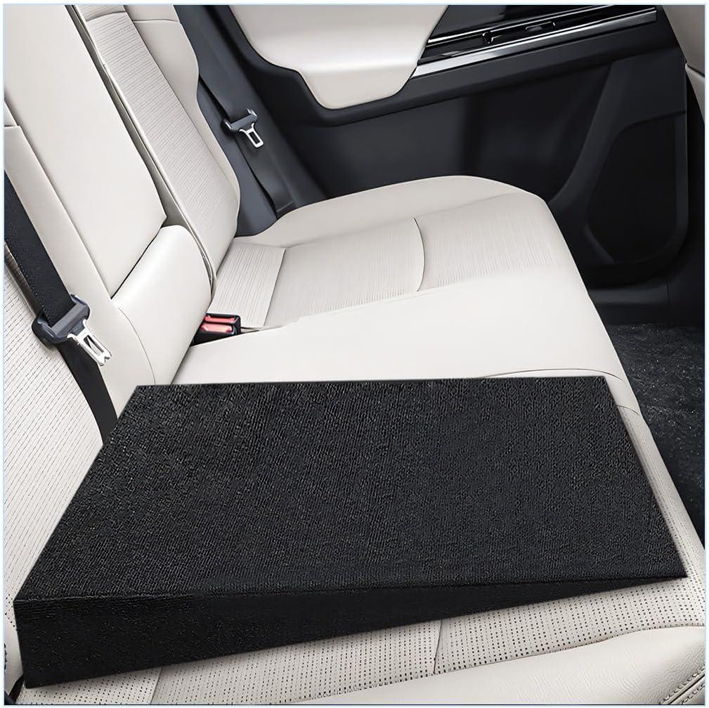 Auto Seat Wedge Leveling Cushion, Truck Driver Heightening Seat Pad Wedge Booster, Angled Design Car Seats Office Chairs Cushion for Sciatica Tailbone Pain Relief (1 PCS)