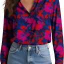 Non-Iron & Wrinkle-Free Womens Button Down Shirts with Mulberry Silk Long Sleeve Blouse Casual Work Tops (S)