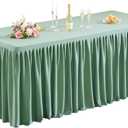 1 Pack Sage Green Table Clothes for 6 Foot Rectangle Tables, 72 x 30 Inch Sage Green Tablecloth Rectangle 6ft Wrinkle Resistant Washable Table Cover for Wedding, Party, Dining, Banquet, Buffet Tables