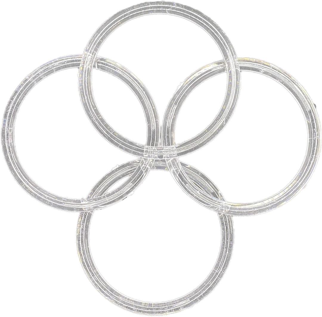 Clear Plastic Rings 12 Pieces - for Arts & Crafts and DIY's (4" Inch Ring)