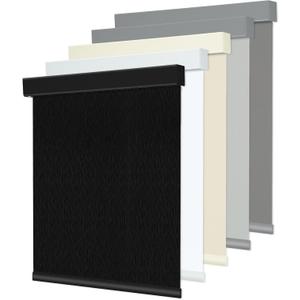 Allesin Zen Blackout Roller Shades for Windows (Black,20" W x 72" H),Cordless,Free-Stop,UV Protection,Block All Lights,Thermal Insulated Jacquard Fabric Shades for Home,Office,Bedroom,Door