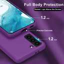 bemal for Samsung Galaxy S21 Case - Smooth Silky Liquid Silicone - Slim Fit Soft Microfiber Lining - Designed for Women and Girls - Shockproof Protective Phone Cover 6.2"- Purple