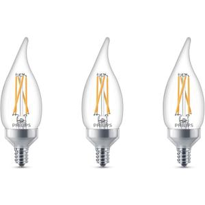 Philips B11 E12 (Candelabra) LED Bulb Soft White 60 Watt Equivalence 1 Pack