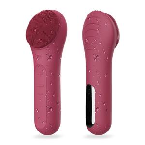 Face Scrubber, NgraCoola CLIE Facial Cleansing Brush, Waterproof and Rechargeable Face Scrub Brush for Men & Women, Cleansing, Exfoliating and Massaging, Electric Face Wash Brush - Berry