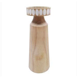 HD Designs Wood Large Candle Holder